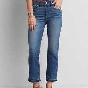American Eagle × Cafe Hi Rise Kick Cropped Jeans